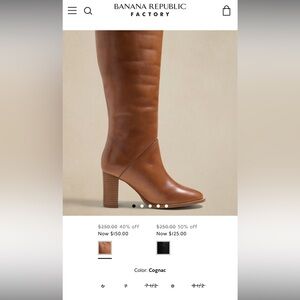 Banana Republic Cognac Brown Boot